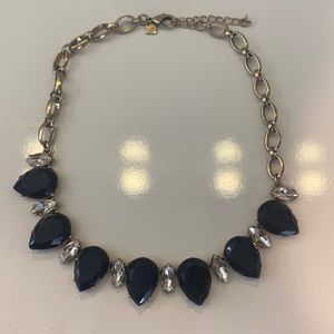 Like New Navy & Clear Statement Necklace
